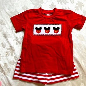 Boys Mickey Smocked Shortset